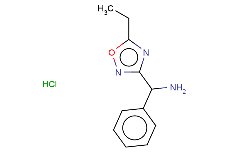 (5-ethyl-1,2,4-oxadiazol-3-yl)(phenyl)methanamine hydrochloride