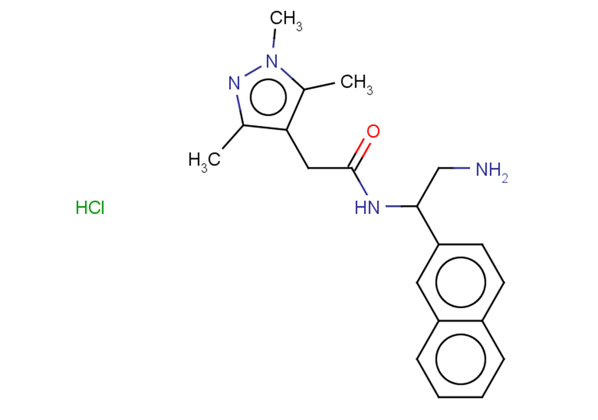 N-[2-amino-1-(naphthalen-2-yl)ethyl]-2-(1,3,5-trimethyl-1H-pyrazol-4-yl)acetamide hydrochloride