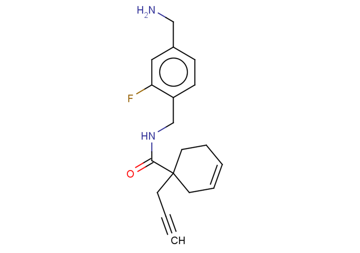 N-{[4-(aminomethyl)-2-fluorophenyl]methyl}-1-(prop-2-yn-1-yl)cyclohex-3-ene-1-carboxamide