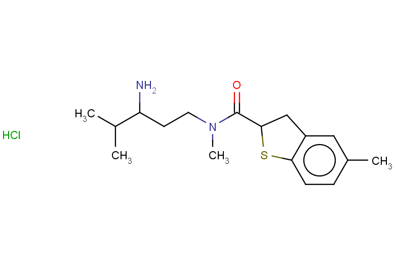 N-(3-amino-4-methylpentyl)-N,5-dimethyl-2,3-dihydro-1-benzothiophene-2-carboxamide hydrochloride