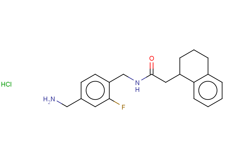 N-{[4-(aminomethyl)-2-fluorophenyl]methyl}-2-(1,2,3,4-tetrahydronaphthalen-1-yl)acetamide hydrochloride