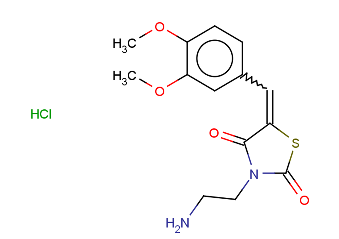 3-(2-aminoethyl)-5-[(3,4-dimethoxyphenyl)methylidene]-1,3-thiazolidine-2,4-dione hydrochloride