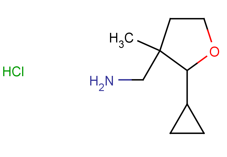 1-(2-cyclopropyl-3-methyloxolan-3-yl)methanamine hydrochloride