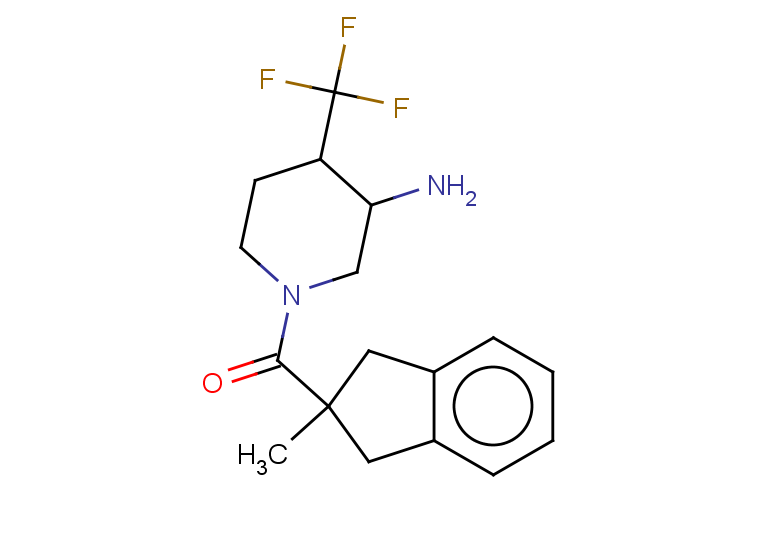 1-(2-methyl-2,3-dihydro-1H-indene-2-carbonyl)-4-(trifluoromethyl)piperidin-3-amine