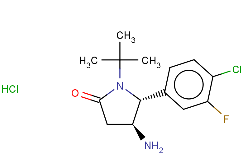 rac-(4R,5S)-4-amino-1-tert-butyl-5-(4-chloro-3-fluorophenyl)pyrrolidin-2-one hydrochloride, trans