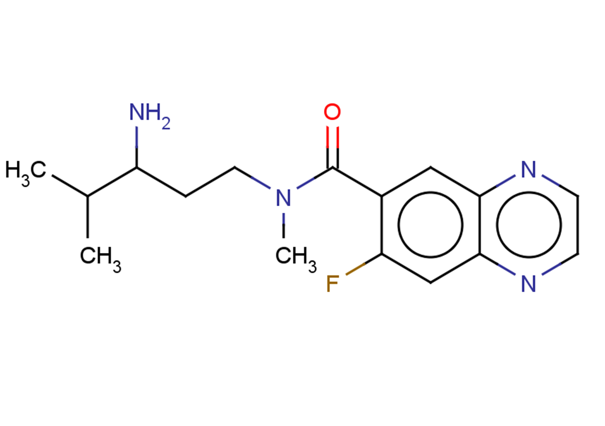 N-(3-amino-4-methylpentyl)-7-fluoro-N-methylquinoxaline-6-carboxamide