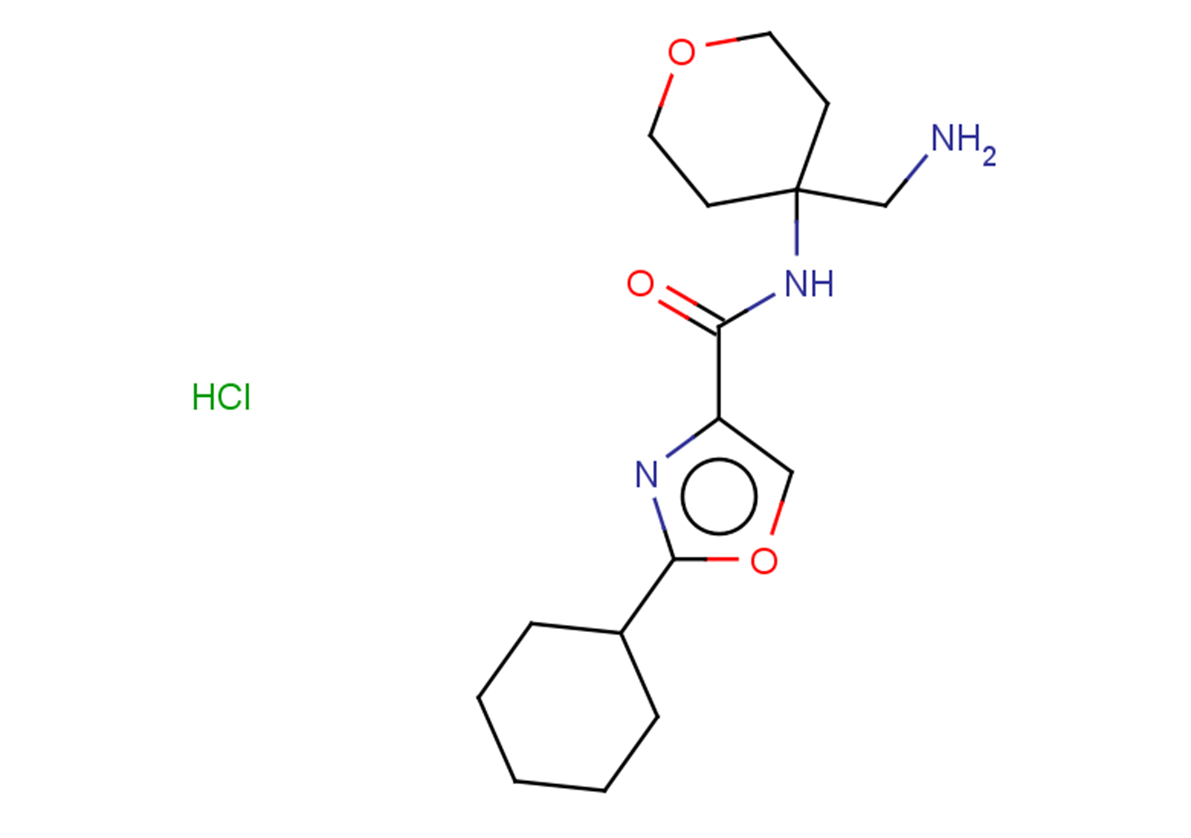 N-[4-(aminomethyl)oxan-4-yl]-2-cyclohexyl-1,3-oxazole-4-carboxamide hydrochloride