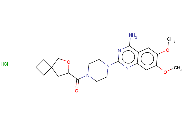 6,7-dimethoxy-2-(4-{6-oxaspiro[3.4]octane-7-carbonyl}piperazin-1-yl)quinazolin-4-amine hydrochloride
