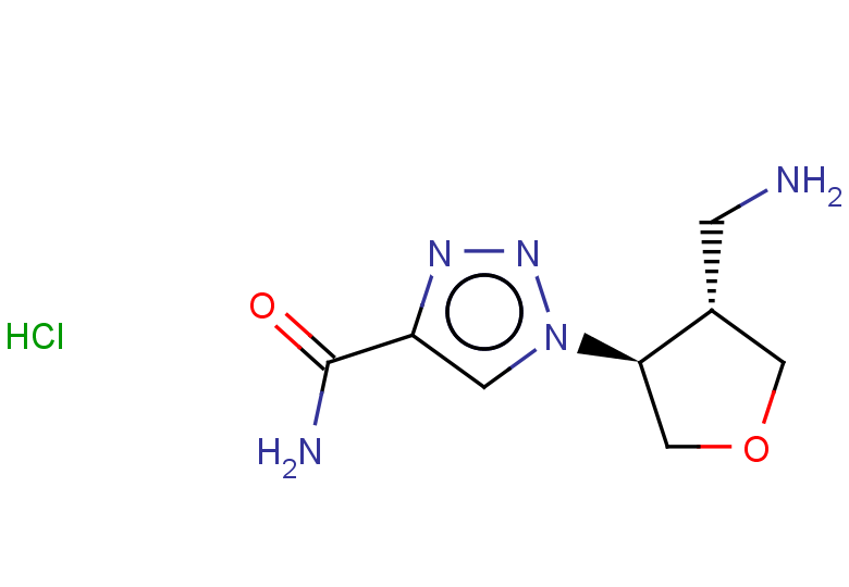 rac-1-[(3R,4R)-4-(aminomethyl)oxolan-3-yl]-1H-1,2,3-triazole-4-carboxamide hydrochloride, trans