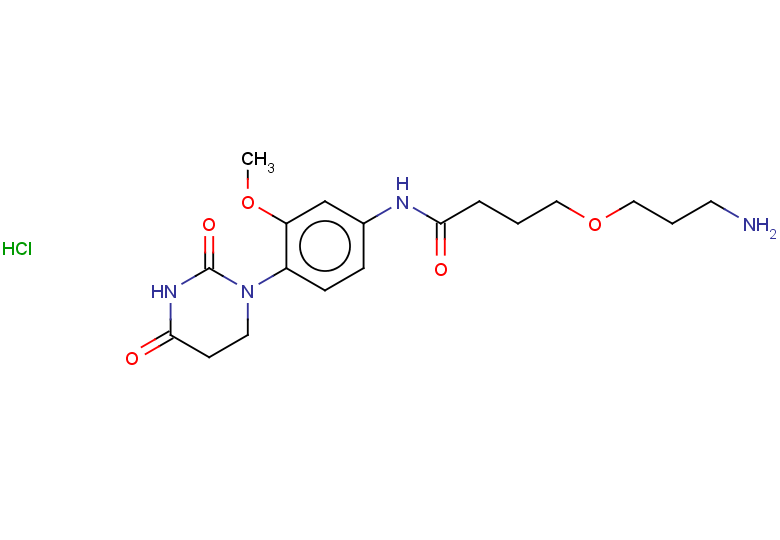 4-(3-aminopropoxy)-N-[4-(2,4-dioxo-1,3-diazinan-1-yl)-3-methoxyphenyl]butanamide hydrochloride