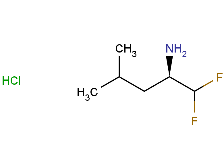 (2R)-1,1-difluoro-4-methylpentan-2-amine hydrochloride