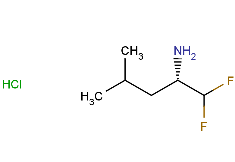 (2S)-1,1-difluoro-4-methylpentan-2-amine hydrochloride