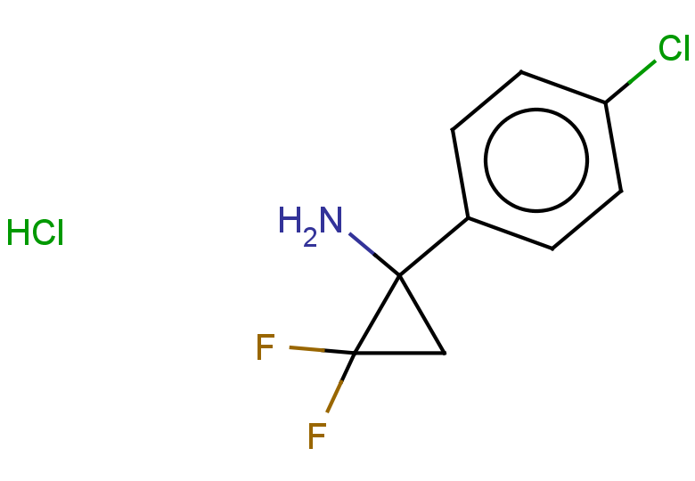 1-(4-chlorophenyl)-2,2-difluorocyclopropan-1-amine hydrochloride