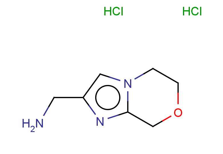 {5H,6H,8H-imidazo[2,1-c][1,4]oxazin-2-yl}methanamine dihydrochloride