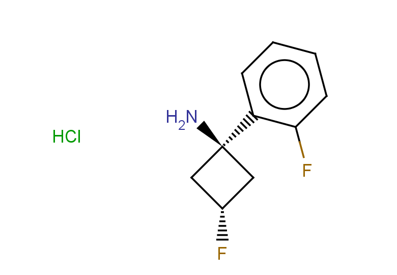 (1r,3r)-3-fluoro-1-(2-fluorophenyl)cyclobutan-1-amine hydrochloride, cis