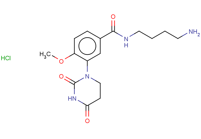 N-(4-aminobutyl)-3-(2,4-dioxo-1,3-diazinan-1-yl)-4-methoxybenzamide hydrochloride