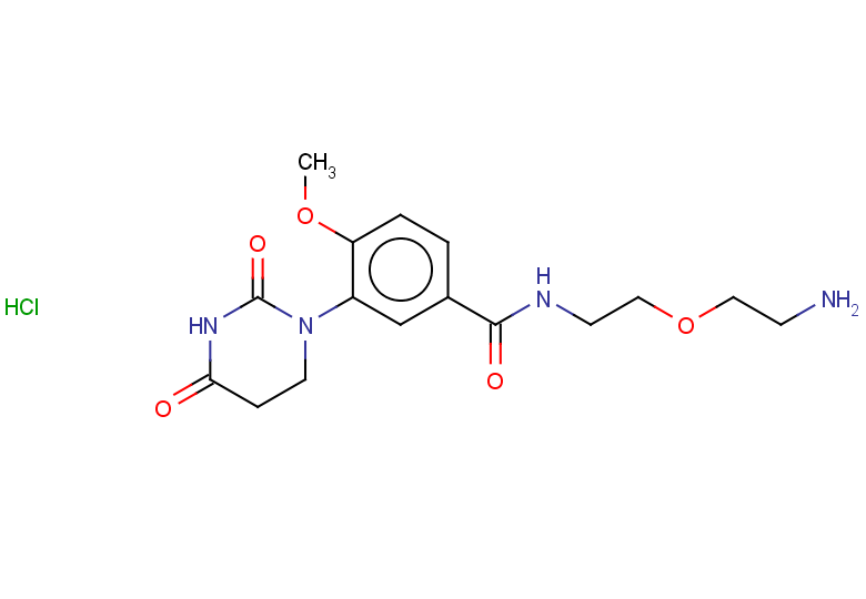 N-[2-(2-aminoethoxy)ethyl]-3-(2,4-dioxo-1,3-diazinan-1-yl)-4-methoxybenzamide hydrochloride