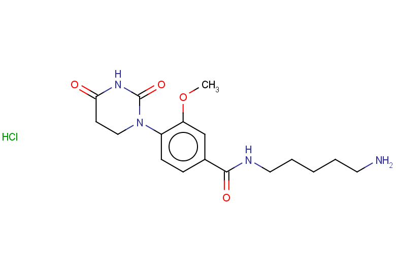 N-(5-aminopentyl)-4-(2,4-dioxo-1,3-diazinan-1-yl)-3-methoxybenzamide hydrochloride