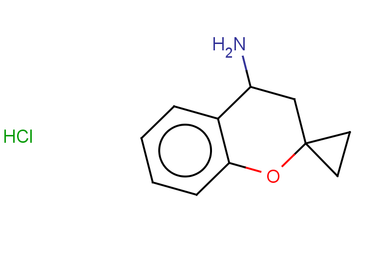 3,4-dihydrospiro[1-benzopyran-2,1'-cyclopropan]-4-amine hydrochloride