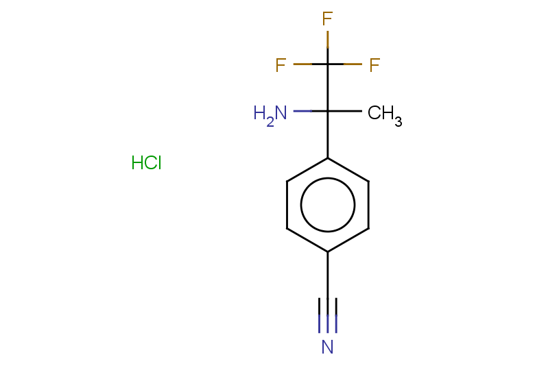 4-(2-amino-1,1,1-trifluoropropan-2-yl)benzonitrile hydrochloride