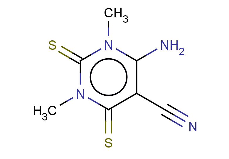 6-amino-1,3-dimethyl-2,4-disulfanylidene-1,2,3,4-tetrahydropyrimidine-5-carbonitrile