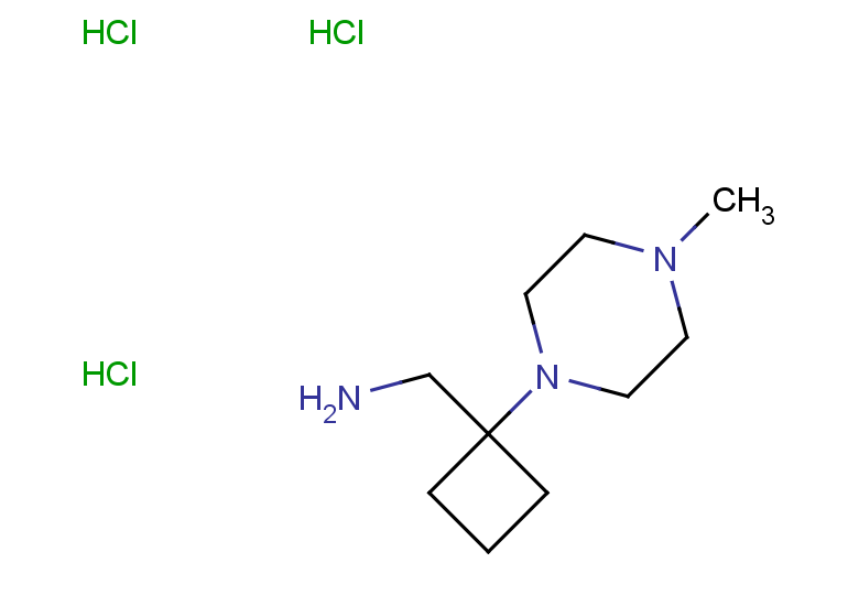 1-[1-(4-methylpiperazin-1-yl)cyclobutyl]methanamine trihydrochloride