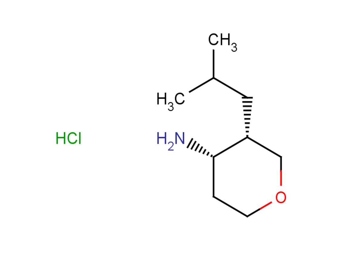 rac-(3R,4R)-3-(2-methylpropyl)oxan-4-amine hydrochloride, cis