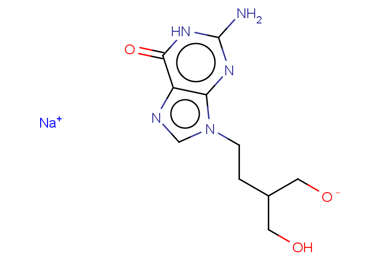 sodium 4-(2-amino-6-oxo-6,9-dihydro-1H-purin-9-yl)-2-(hydroxymethyl)butan-1-olate