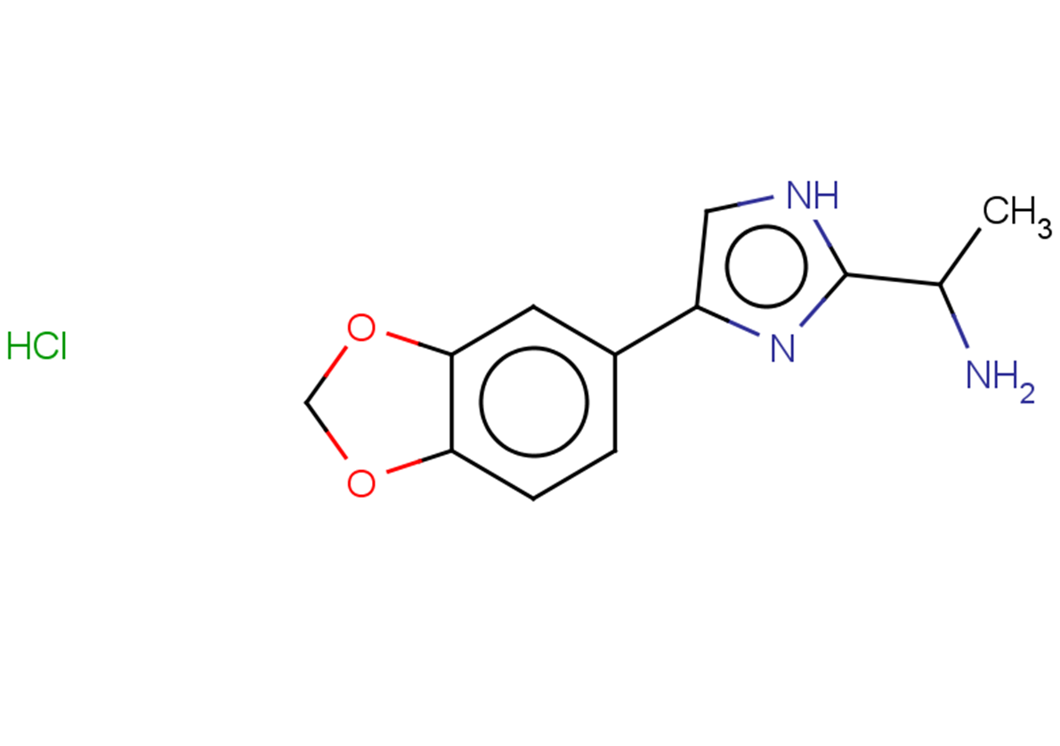 1-[4-(1,3-dioxaindan-5-yl)-1H-imidazol-2-yl]ethan-1-amine hydrochloride