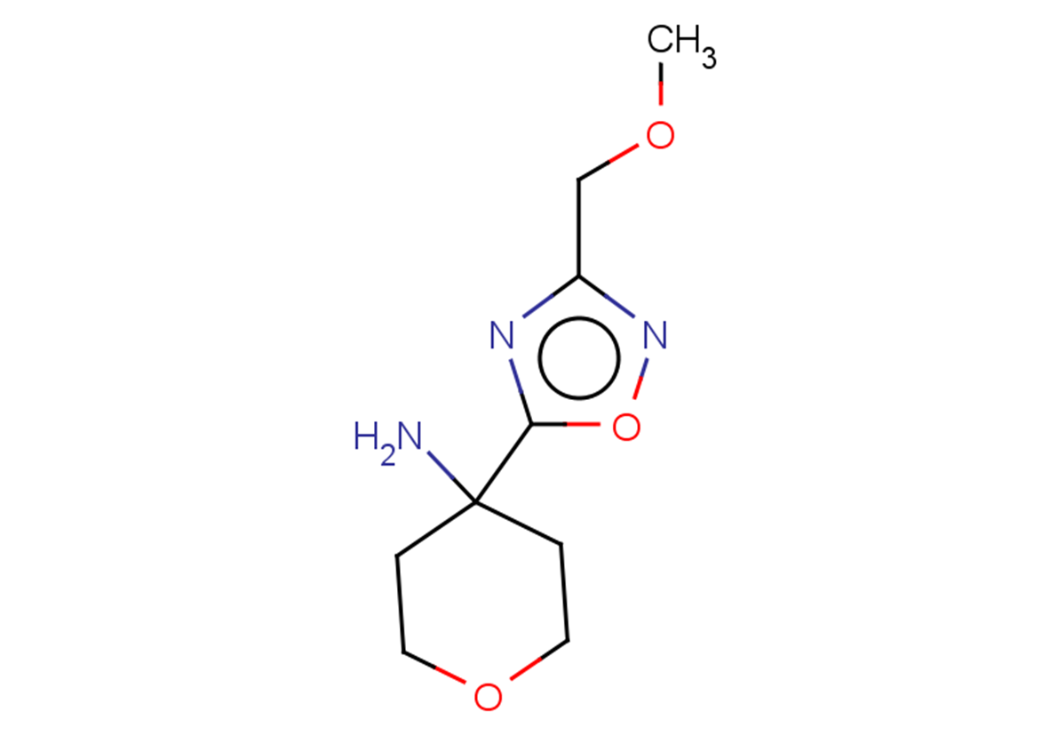 4-[3-(methoxymethyl)-1,2,4-oxadiazol-5-yl]oxan-4-amine