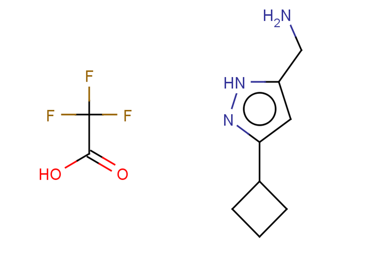 (3-cyclobutyl-1H-pyrazol-5-yl)methanamine trifluoroacetate