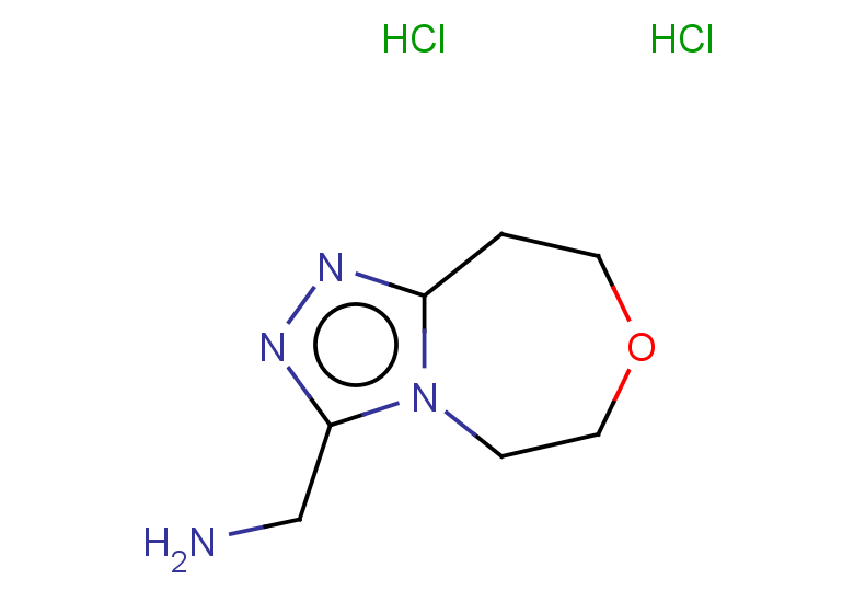 {5H,6H,8H,9H-[1,2,4]triazolo[4,3-d][1,4]oxazepin-3-yl}methanamine dihydrochloride