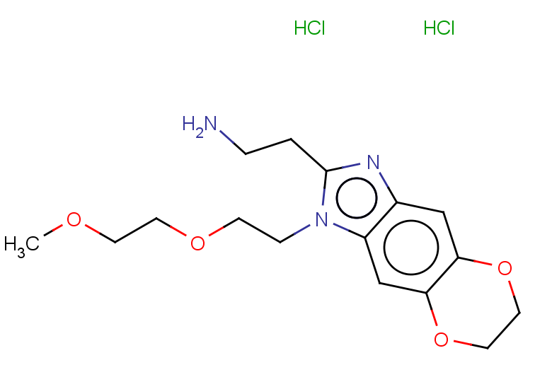 2-{6-[2-(2-methoxyethoxy)ethyl]-10,13-dioxa-4,6-diazatricyclo[7.4.0.0,3,7]trideca-1(9),2,4,7-tetraen-5-yl}ethan-1-amine dihydrochloride