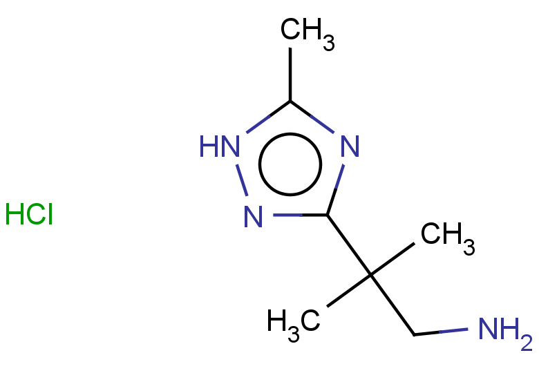 2-methyl-2-(5-methyl-1H-1,2,4-triazol-3-yl)propan-1-amine hydrochloride
