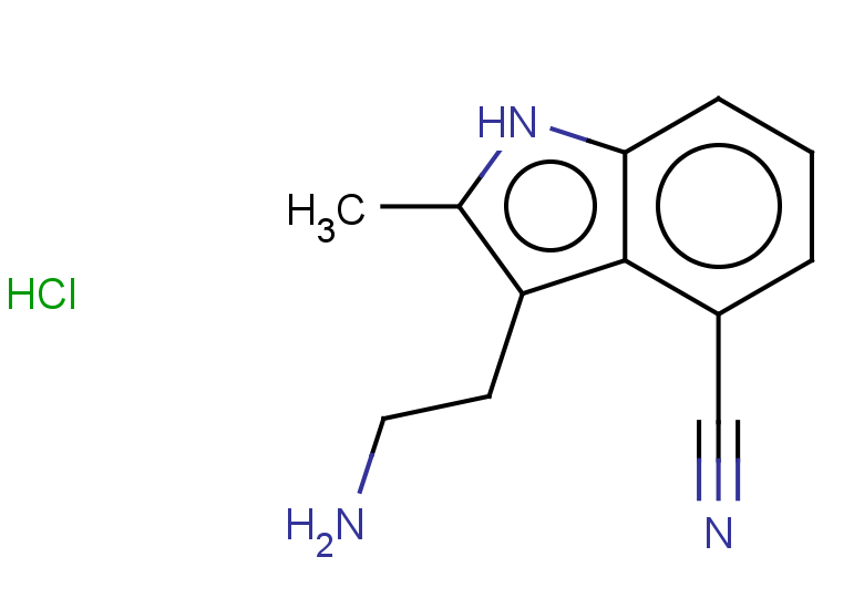 3-(2-aminoethyl)-2-methyl-1H-indole-4-carbonitrile hydrochloride