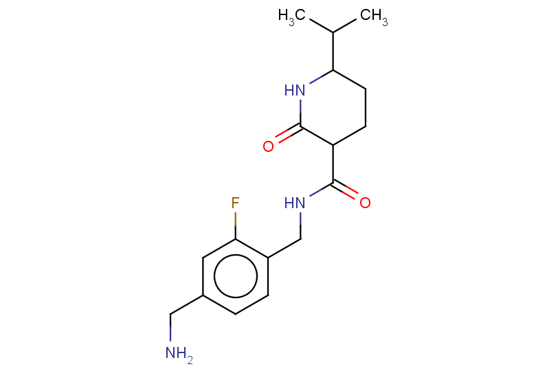 N-{[4-(aminomethyl)-2-fluorophenyl]methyl}-2-oxo-6-(propan-2-yl)piperidine-3-carboxamide, Mixture of diastereomers