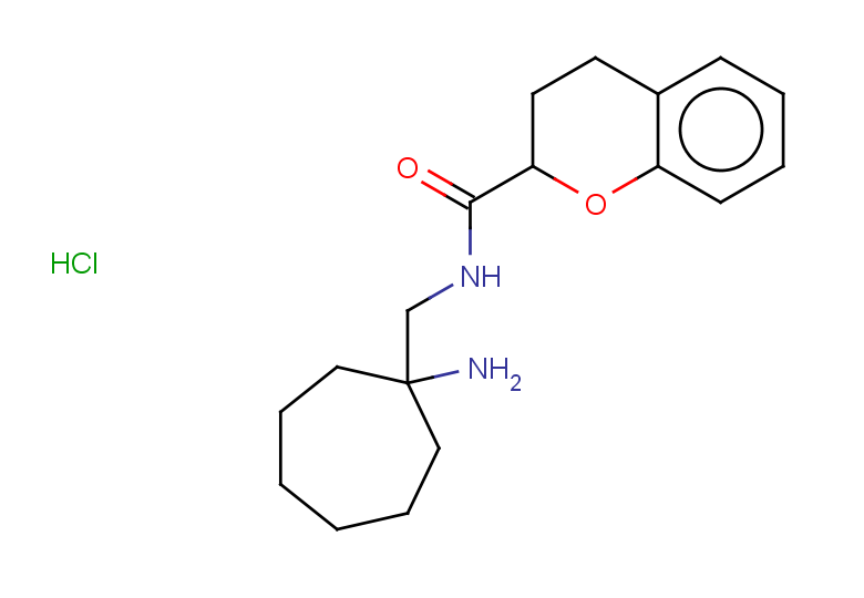 N-[(1-aminocycloheptyl)methyl]-3,4-dihydro-2H-1-benzopyran-2-carboxamide hydrochloride