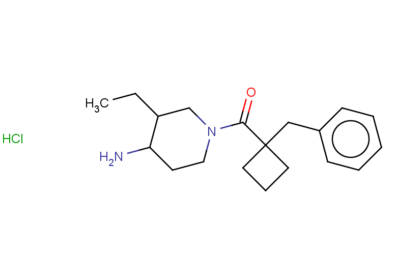 1-(1-benzylcyclobutanecarbonyl)-3-ethylpiperidin-4-amine hydrochloride