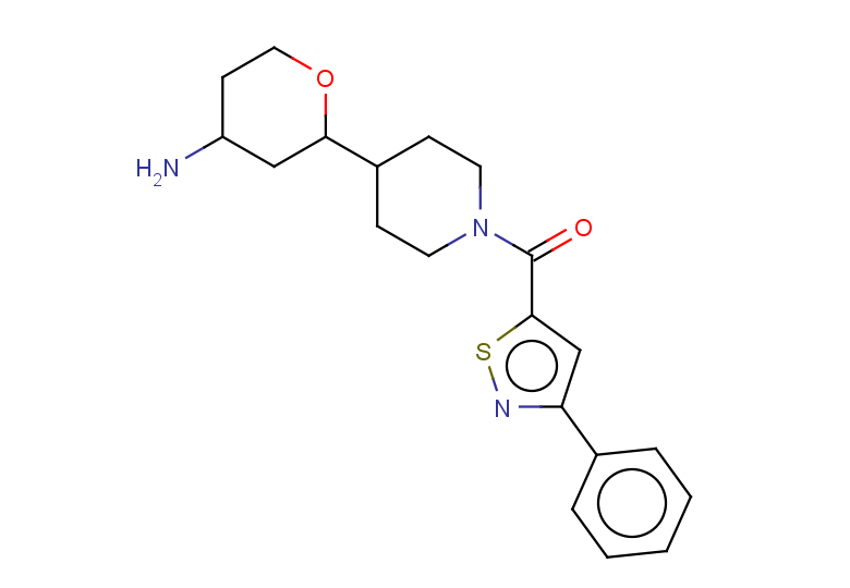 2-[1-(3-phenyl-1,2-thiazole-5-carbonyl)piperidin-4-yl]oxan-4-amine, Mixture of diastereomers