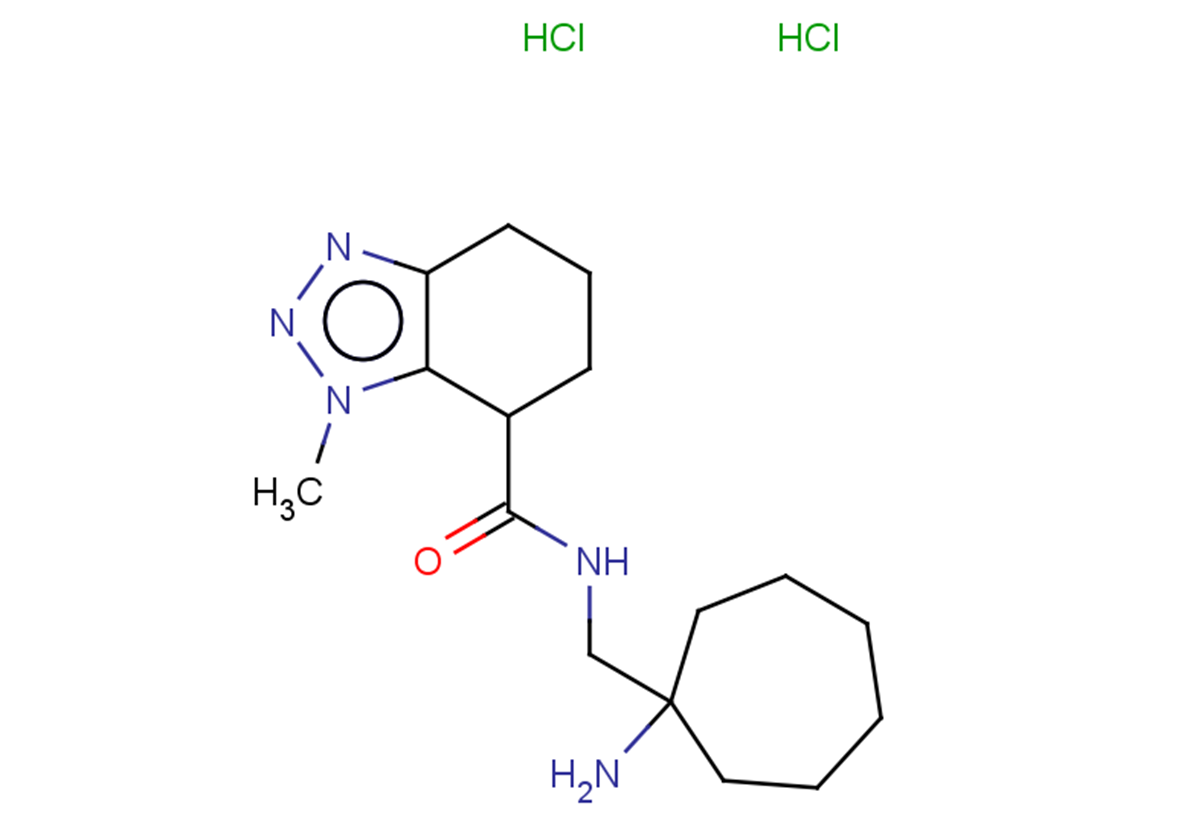 N-[(1-aminocycloheptyl)methyl]-1-methyl-4,5,6,7-tetrahydro-1H-1,2,3-benzotriazole-7-carboxamide dihydrochloride