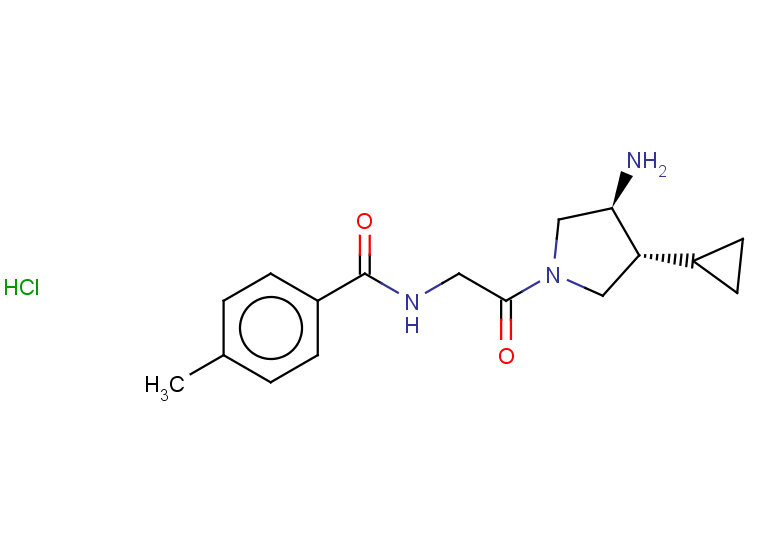 rac-N-{2-[(3R,4S)-3-amino-4-cyclopropylpyrrolidin-1-yl]-2-oxoethyl}-4-methylbenzamide hydrochloride, trans