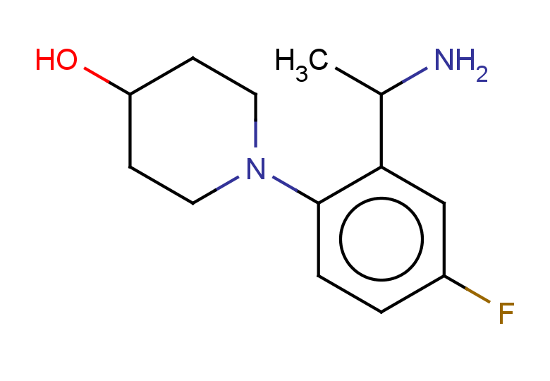 1-[2-(1-aminoethyl)-4-fluorophenyl]piperidin-4-ol
