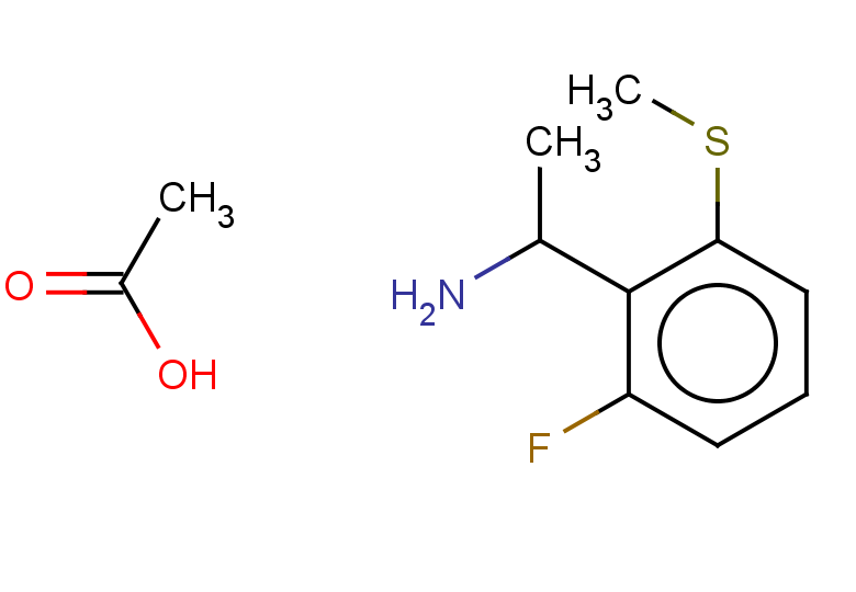 1-[2-fluoro-6-(methylsulfanyl)phenyl]ethan-1-amine, acetic acid