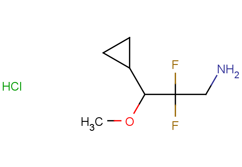 3-cyclopropyl-2,2-difluoro-3-methoxypropan-1-amine hydrochloride