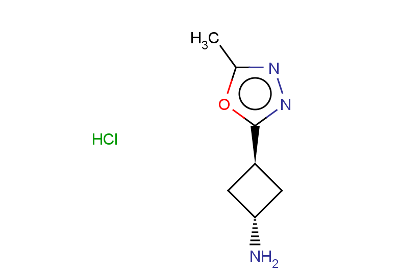 (1r,3r)-3-(5-methyl-1,3,4-oxadiazol-2-yl)cyclobutan-1-amine hydrochloride, trans