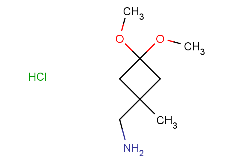 (3,3-dimethoxy-1-methylcyclobutyl)methanamine hydrochloride