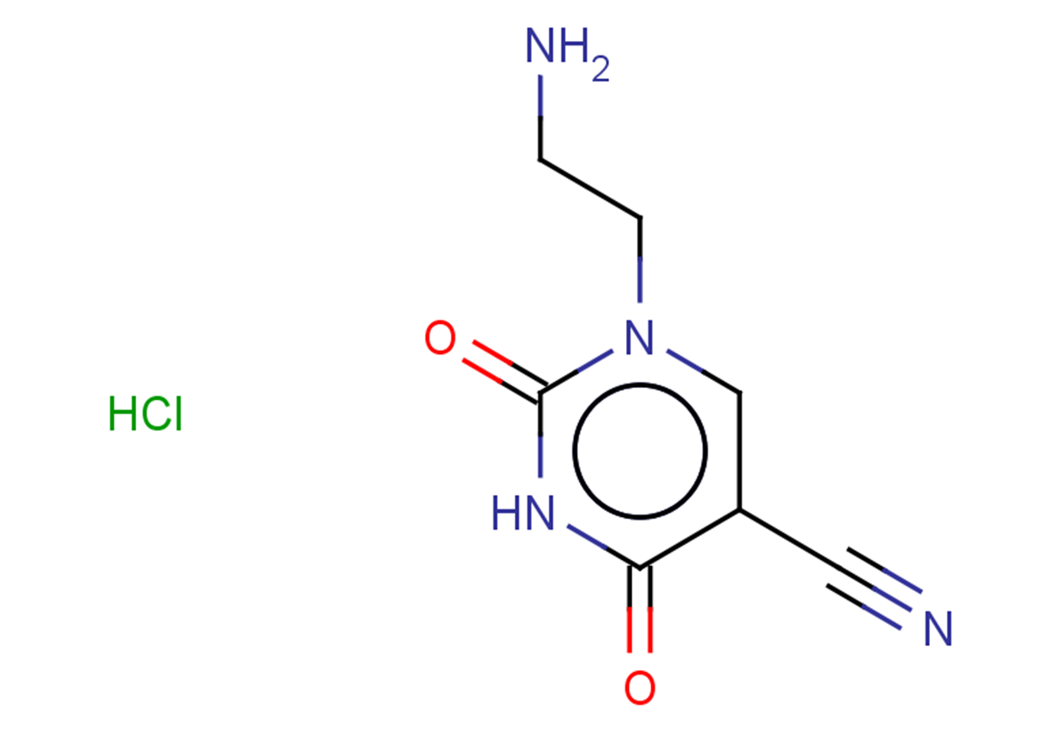 1-(2-aminoethyl)-2,4-dioxo-1,2,3,4-tetrahydropyrimidine-5-carbonitrile hydrochloride