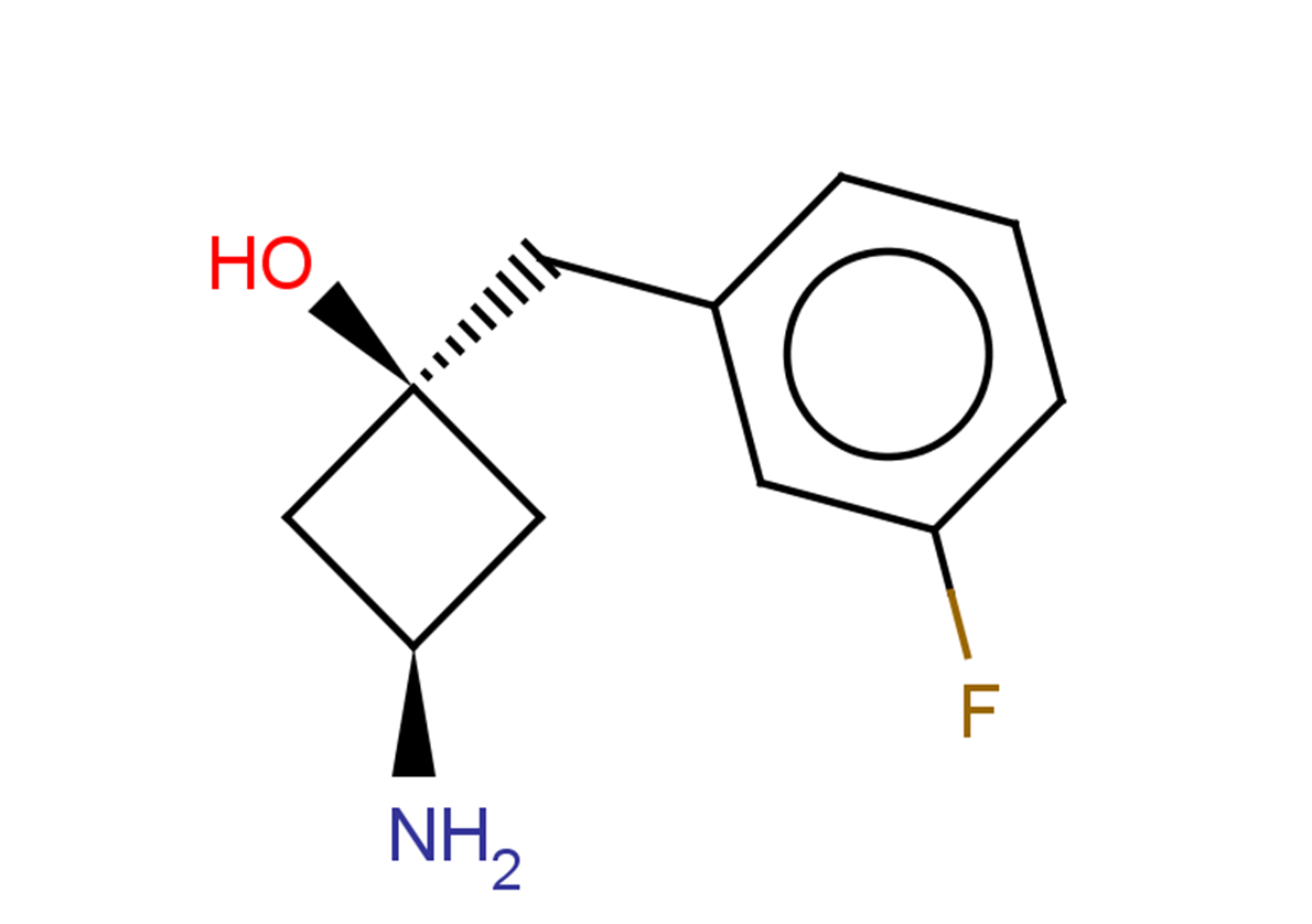(1s,3r)-3-amino-1-[(3-fluorophenyl)methyl]cyclobutan-1-ol, trans