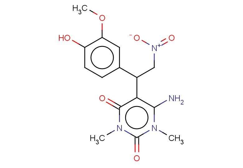 6-amino-5-[1-(4-hydroxy-3-methoxyphenyl)-2-nitroethyl]-1,3-dimethyl-1,2,3,4-tetrahydropyrimidine-2,4-dione