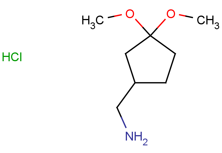 (3,3-dimethoxycyclopentyl)methanamine hydrochloride